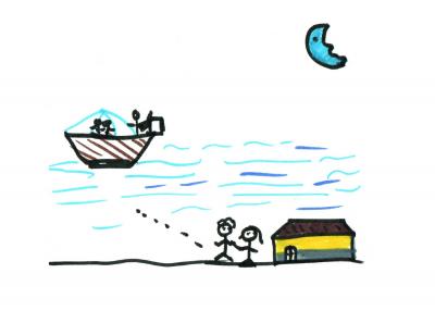 Foto canoa más canción en taza 4