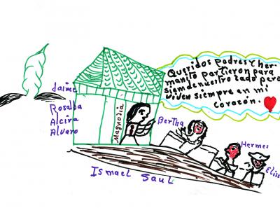 Dibujo De Magnolia Recordando A Su Familia